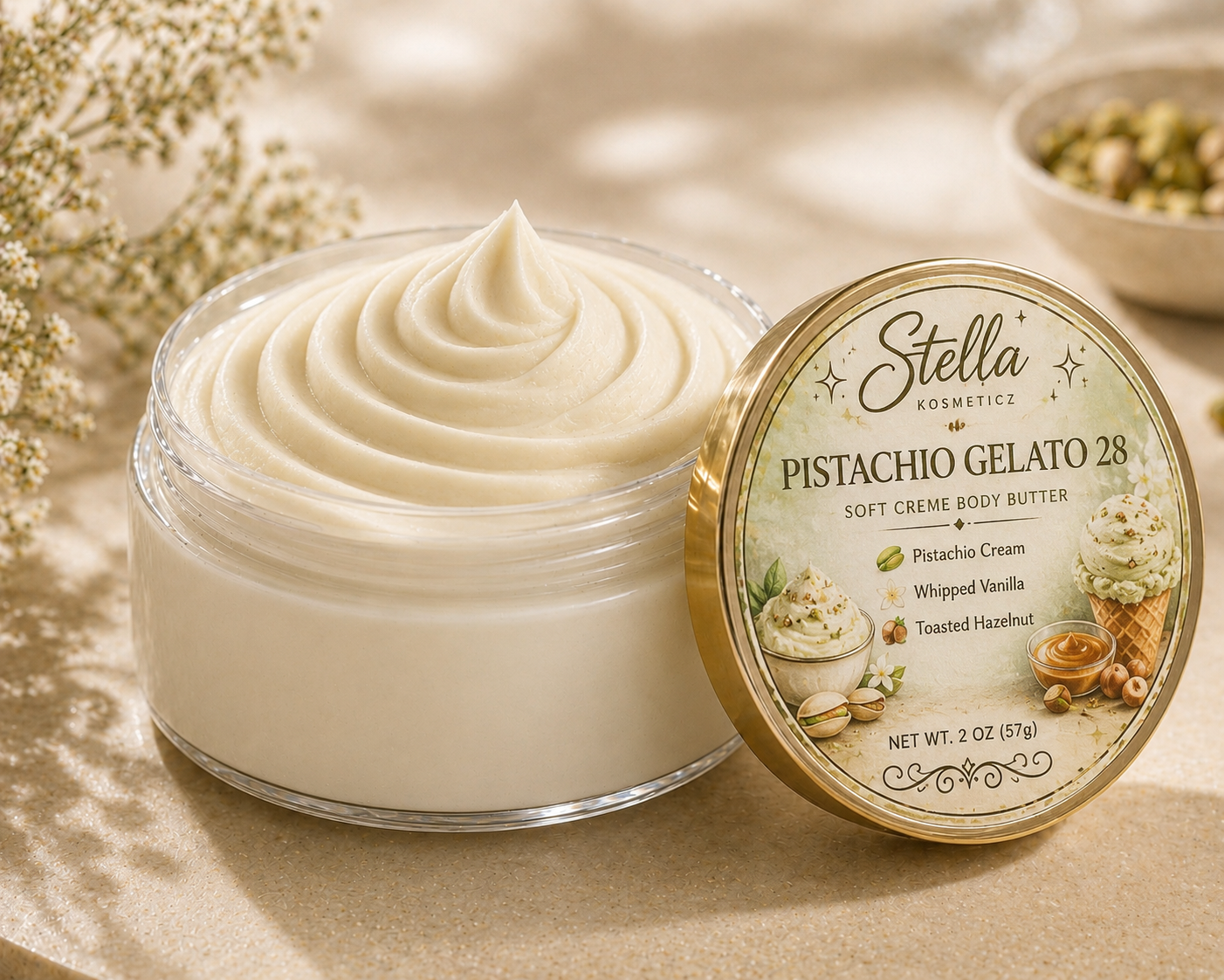 Pistachio Gelato 28 (Hybrid of Pistachio Gelato & Vanilla 28 both inspired by Kayali)