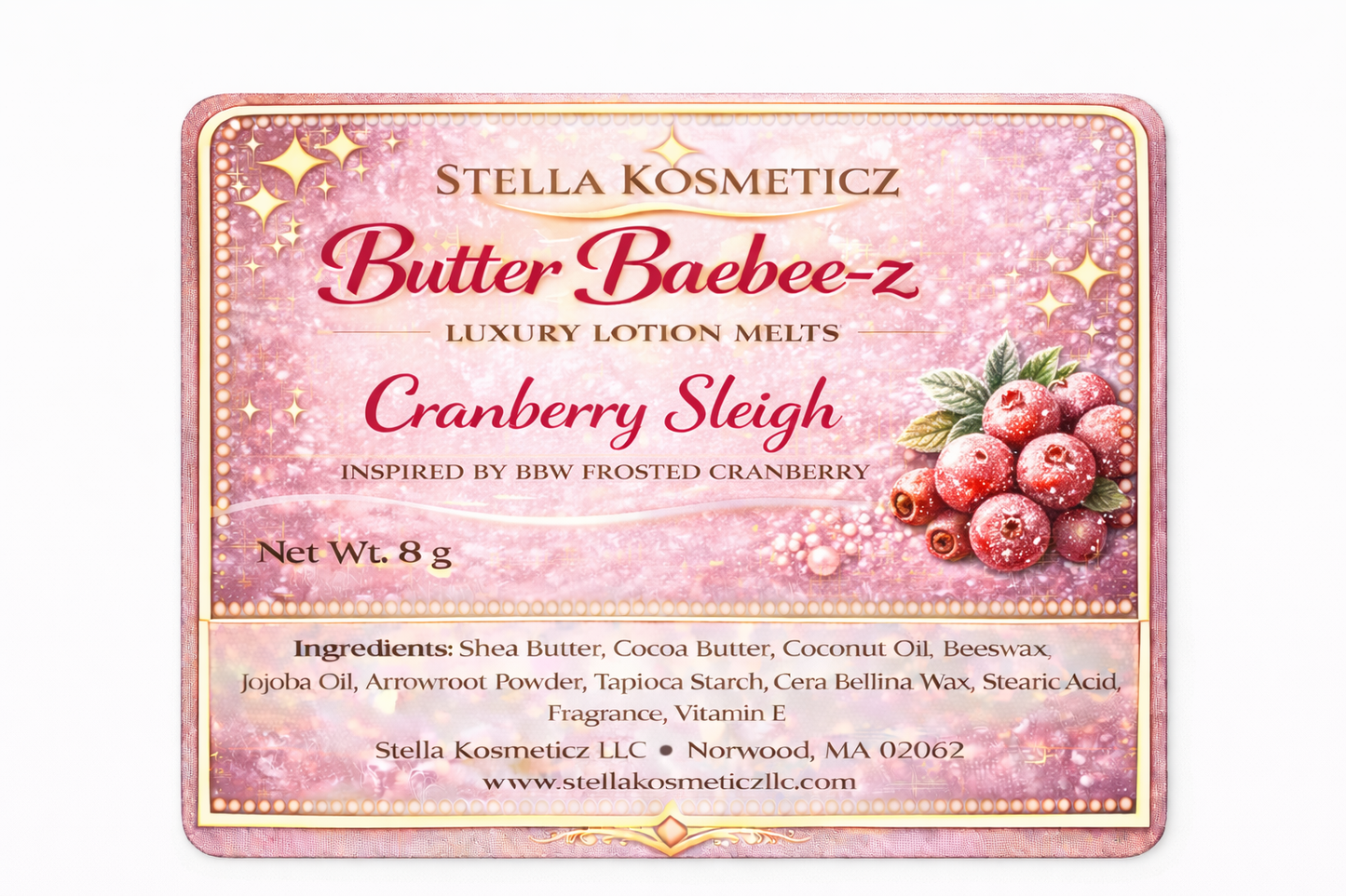 Cranberry Sleigh Body Butter Baebee-z