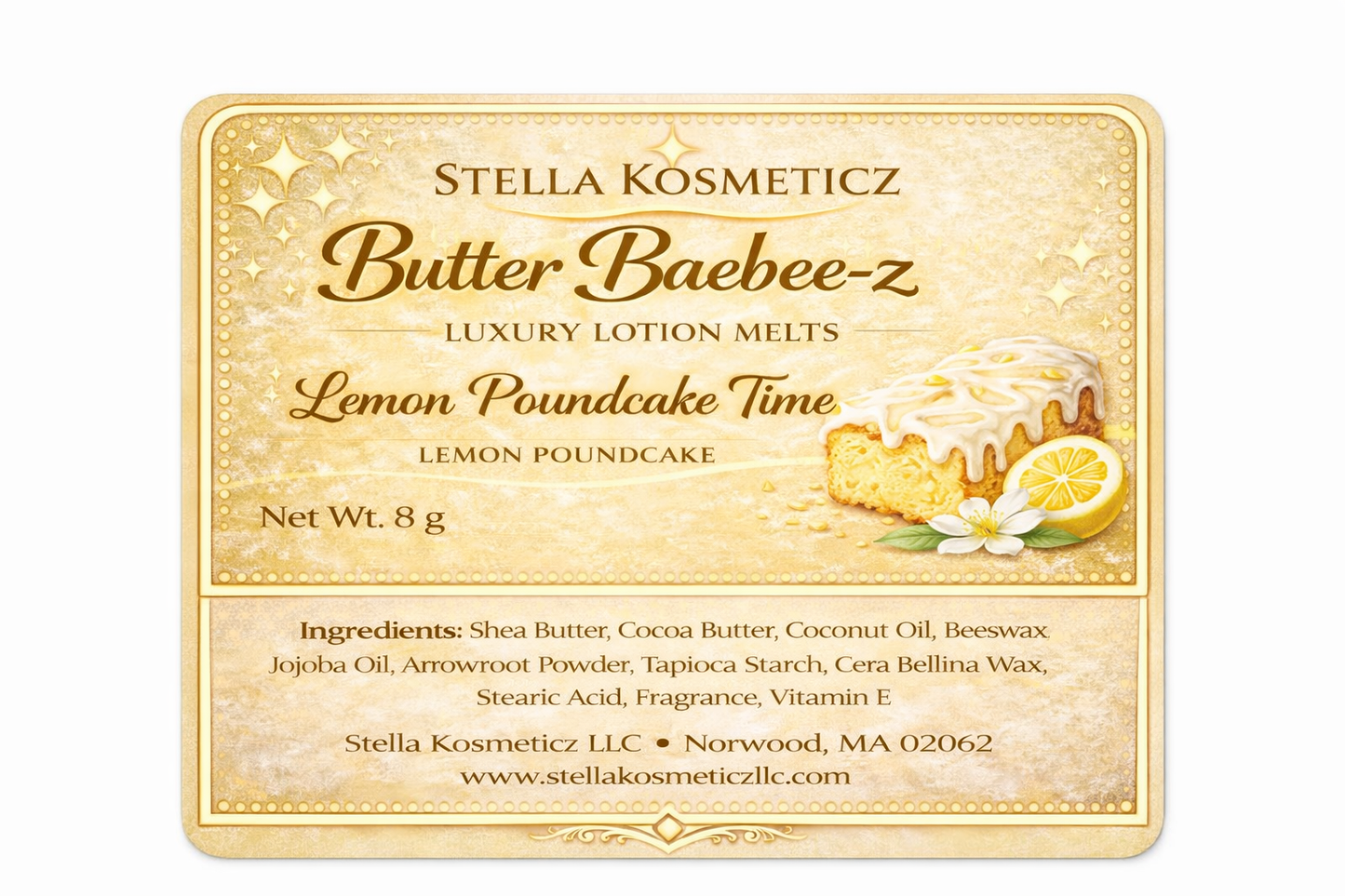 Lemon Poundcake Butter Baebee-z